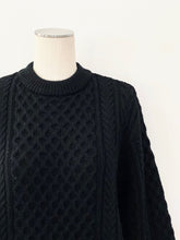 画像をギャラリービューアに読み込む, REBORN WOOL ARAN KNIT P/O