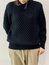 画像をギャラリービューアに読み込む, REBORN WOOL ARAN KNIT P/O