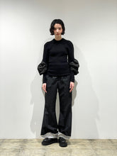画像をギャラリービューアに読み込む, Volume arm rib knit pullover