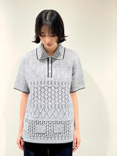 画像をギャラリービューアに読み込む, SUKASHI EMBOSSED KNIT POLO