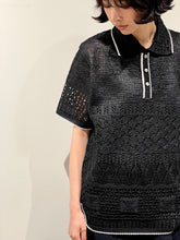 画像をギャラリービューアに読み込む, SUKASHI EMBOSSED KNIT POLO