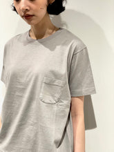 画像をギャラリービューアに読み込む, Compact Fit Densely Knit T-Shirt with Pocket