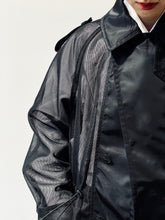 画像をギャラリービューアに読み込む, Nylon twill mesh coat