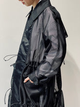 画像をギャラリービューアに読み込む, Nylon twill mesh coat