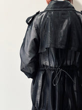 画像をギャラリービューアに読み込む, Nylon twill mesh coat
