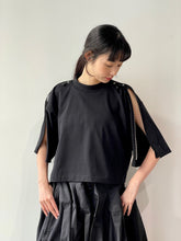 画像をギャラリービューアに読み込む, Cotton jersey zip T-shirt