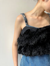 画像をギャラリービューアに読み込む, Fringe tulle bra top