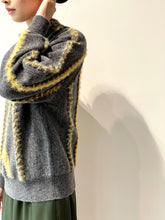 画像をギャラリービューアに読み込む, Stripe knit pullover