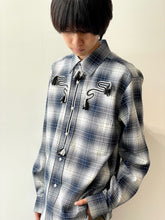 画像をギャラリービューアに読み込む, Ombre check shirt