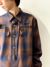 画像をギャラリービューアに読み込む, Ombre check shirt