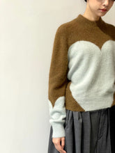 画像をギャラリービューアに読み込む, Bicolor knit pullover