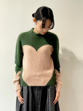 画像をギャラリービューアに読み込む, Bicolor knit pullover
