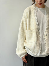 画像をギャラリービューアに読み込む, TWEED KNIT JACKET(3色)