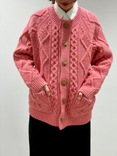 画像をギャラリービューアに読み込む, ARAN KNIT CARDIGAN