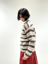 画像をギャラリービューアに読み込む, MOHAIR WOOL BORDER KNIT PO