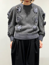 画像をギャラリービューアに読み込む, Motif knit pullover 1