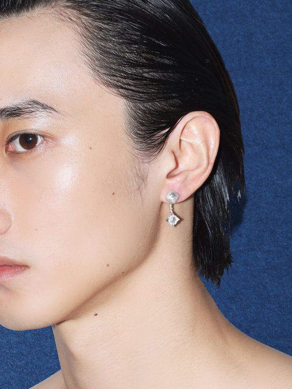 Half hoop pierced earring SILVER