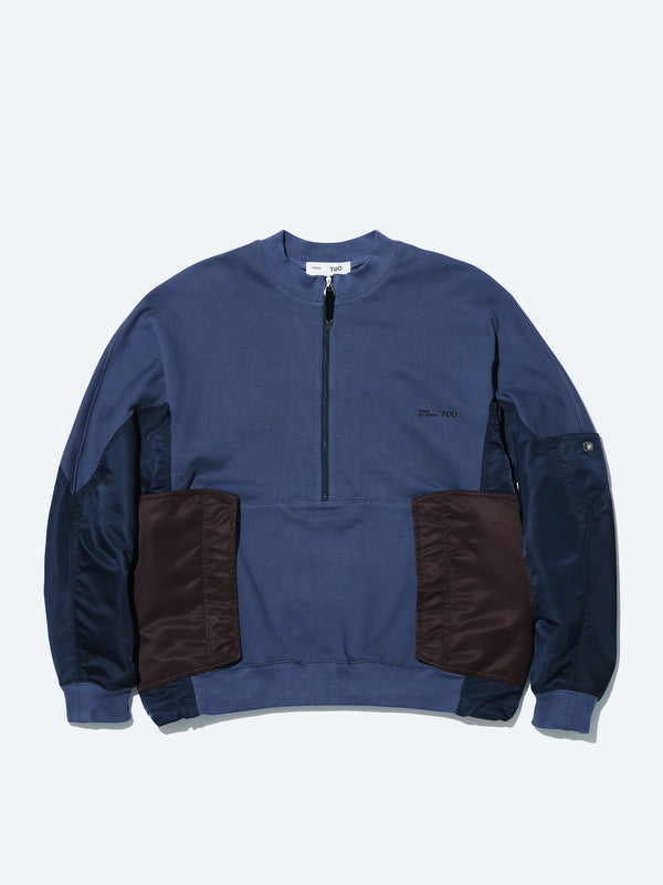 Cotton nylon sweatshirt