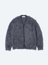 Shaggy knit cardigan