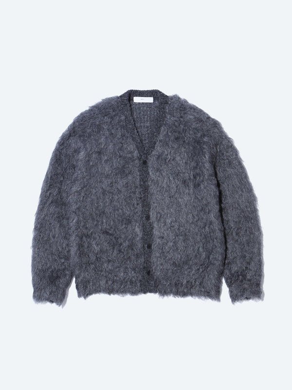 Shaggy knit cardigan
