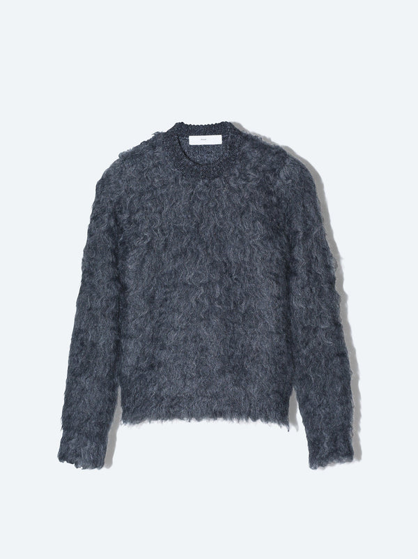 Shaggy knit pullover