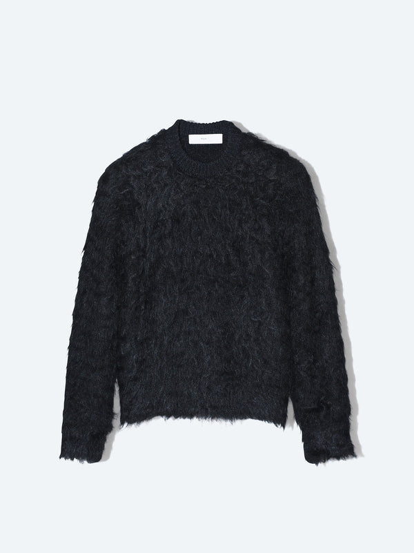 Shaggy knit pullover