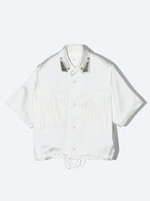 Satin fringe shirt