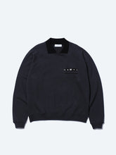 Polo collar sweatshirt