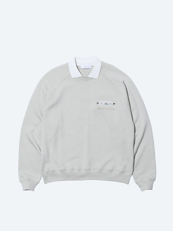 Polo collar sweatshirt