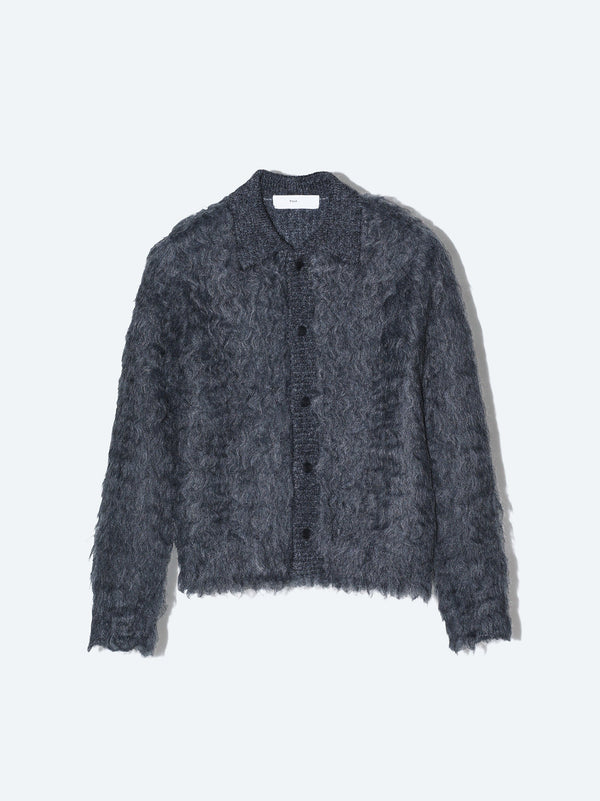Shaggy knit cardigan
