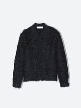 Shaggy knit cardigan