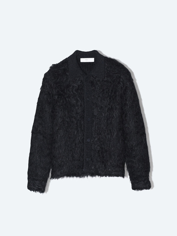Shaggy knit cardigan