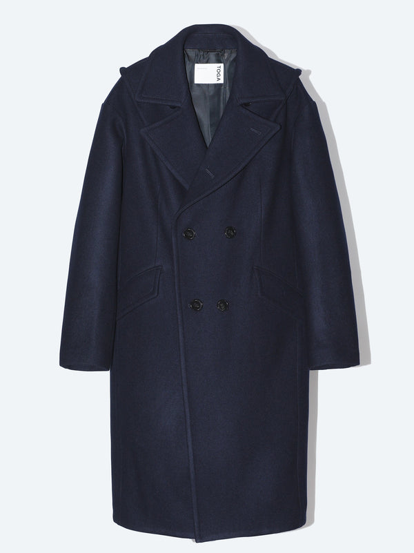 Double melton coat
