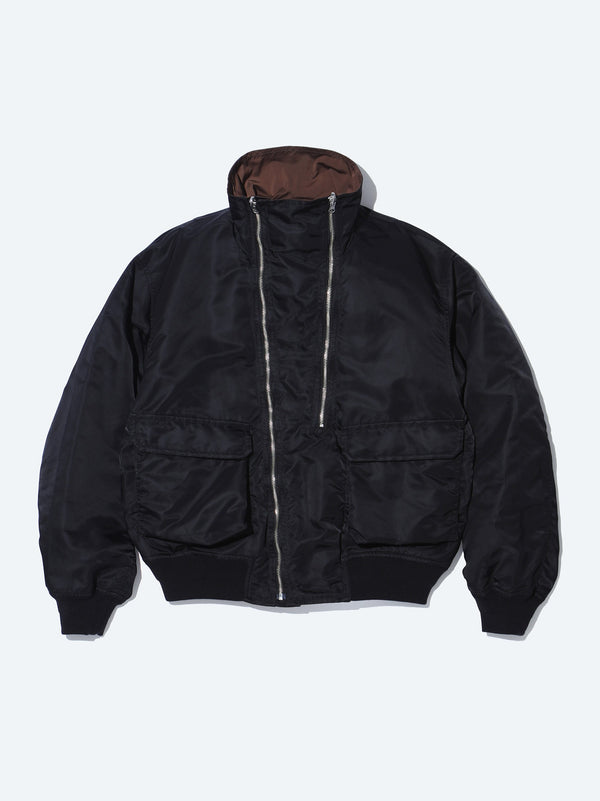 Nylon twill reversible blouson
