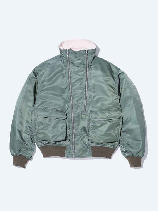 Nylon twill reversible blouson