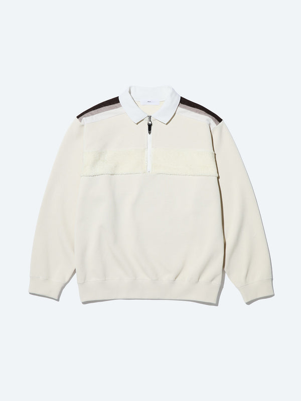 Double jersey half-zip pullover