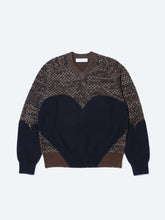 Heart knit pullover