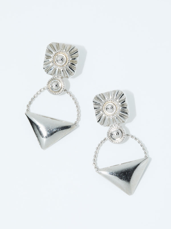 Triangle pierced earrings