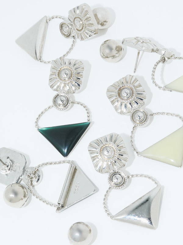 Triangle pierced earrings