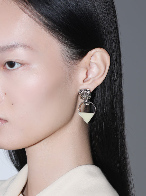 Triangle pierced earrings
