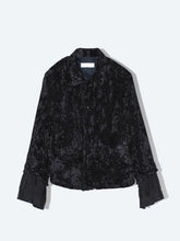 Crushed velvet blouson