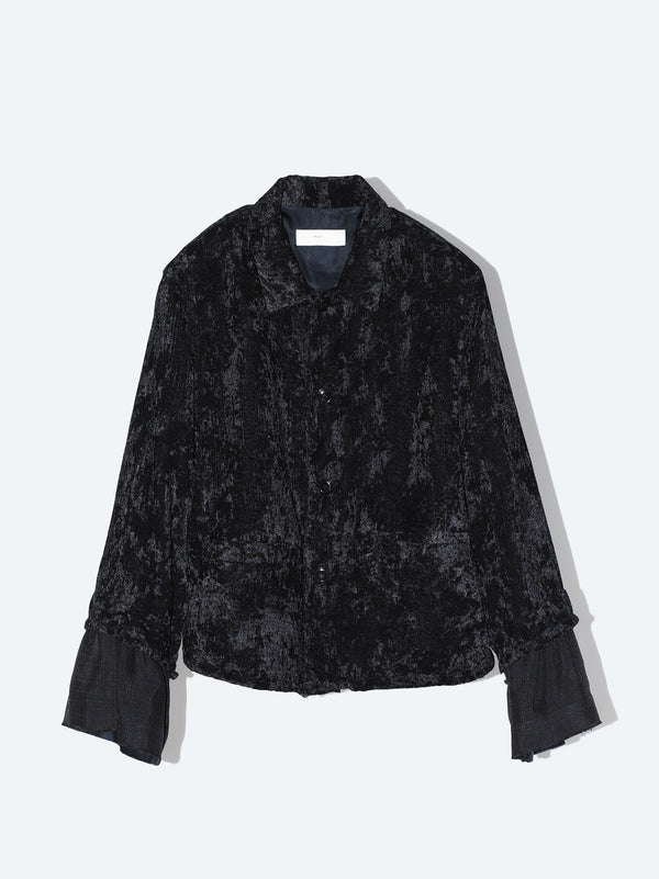 Crushed velvet blouson