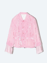 Crushed velvet blouson