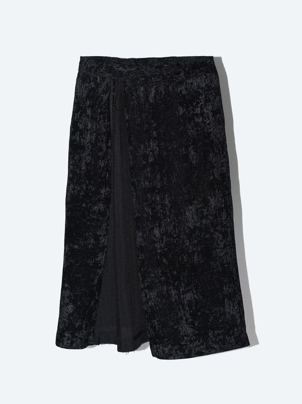 Crushed velvet skirt
