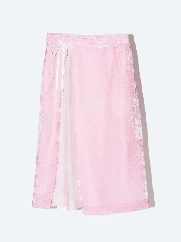 Crushed velvet skirt