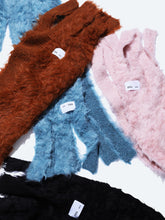 Shaggy knit stole