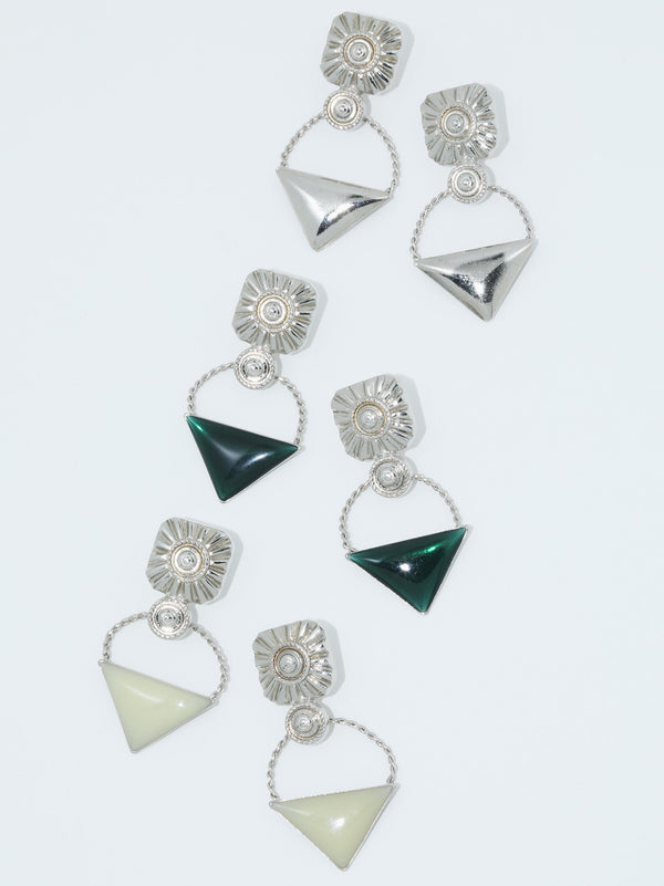 Triangle pierced earrings
