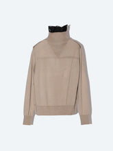 High neck sheer knit