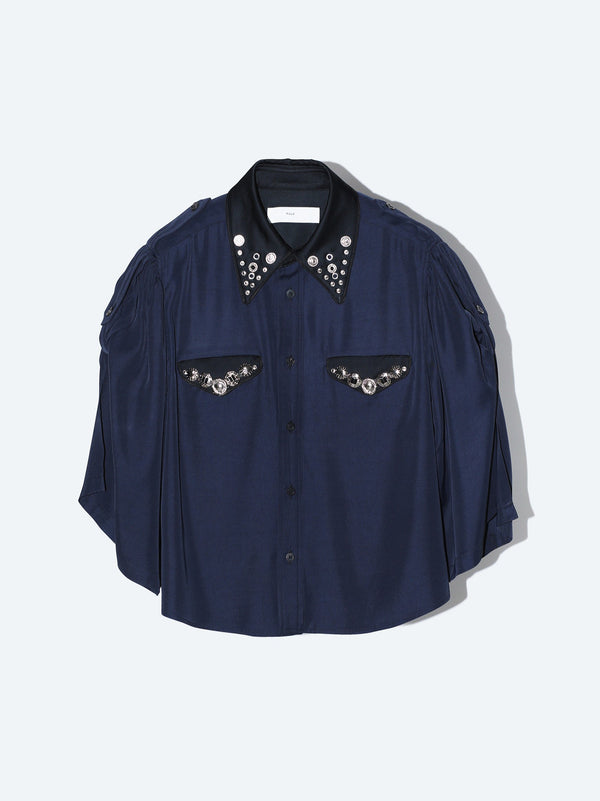 Rayon silk twill shirt