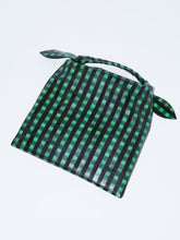 Leather ribbon bag big print